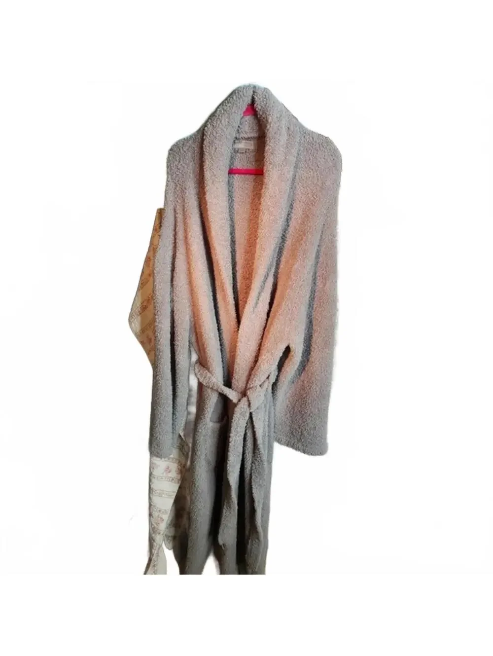 Barefoot Dreams CozyChic Robe Plush Soft Gray Lounge Spa Style Size 3